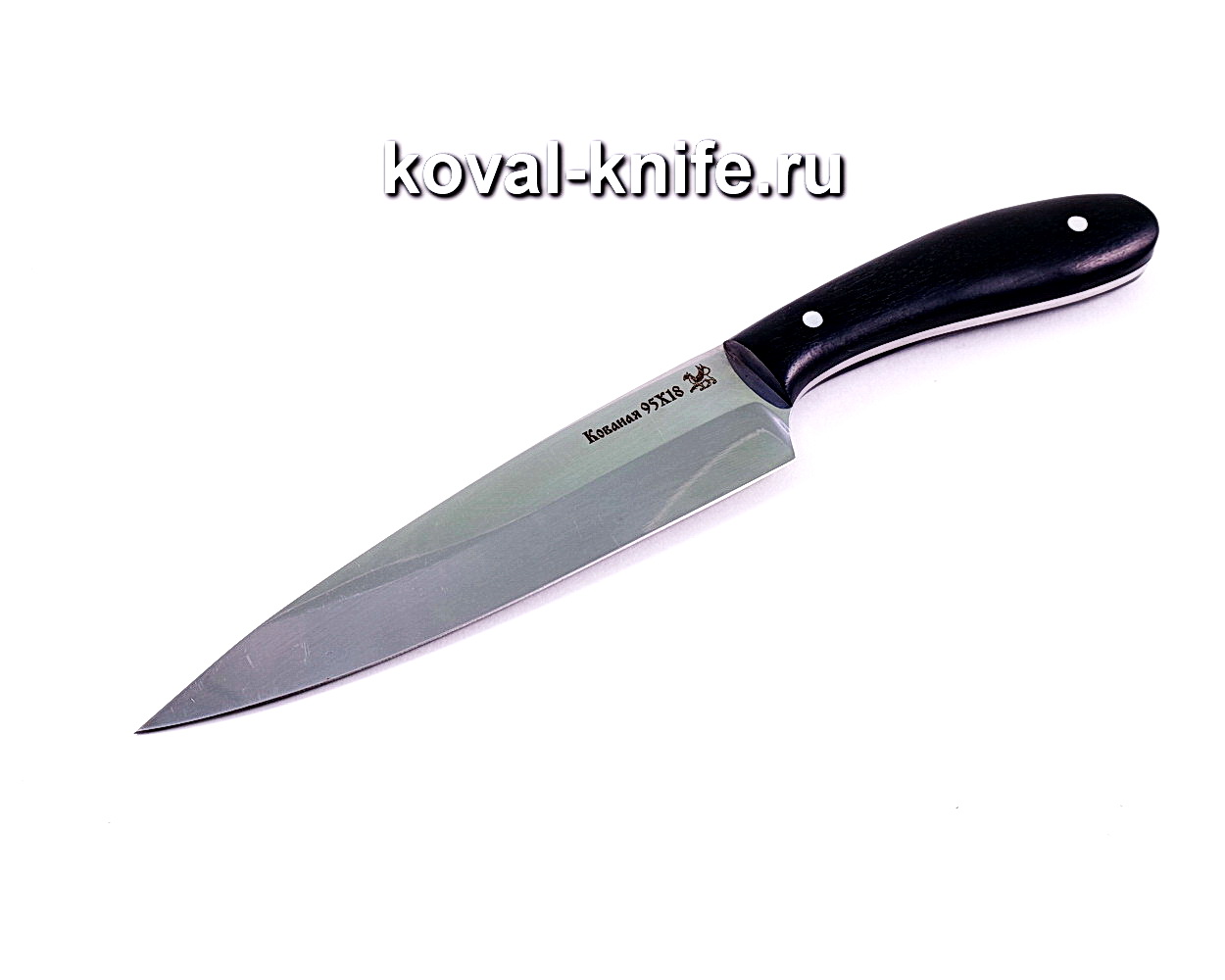 Кухонный средний нож (сталь 95х18), рукоять граб A134