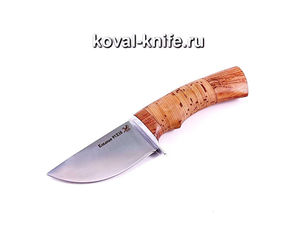 Нож Скин (сталь 95х18), рукоять бубинга, береста A027