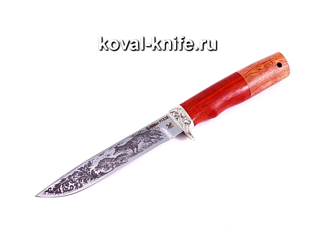 Нож Турист-3 (сталь 95х18), рукоять падук, бубинга, литье A023
