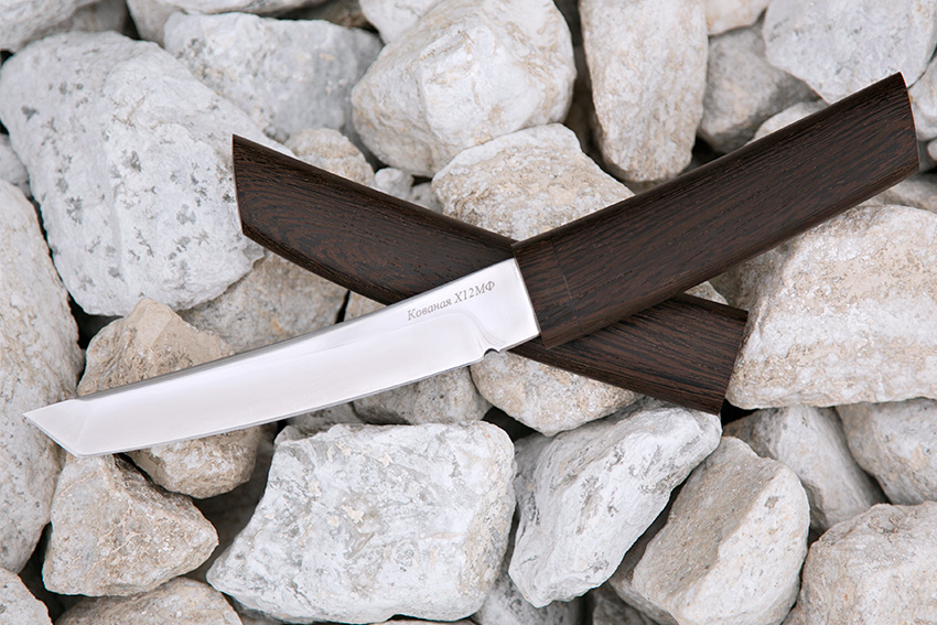 Нож Танто из стали Х12МФ (рукоять и ножны венге) A716