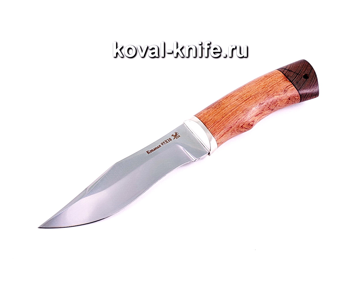 Нож Охотничий (сталь 95х18), рукоять бубинга, венге A014