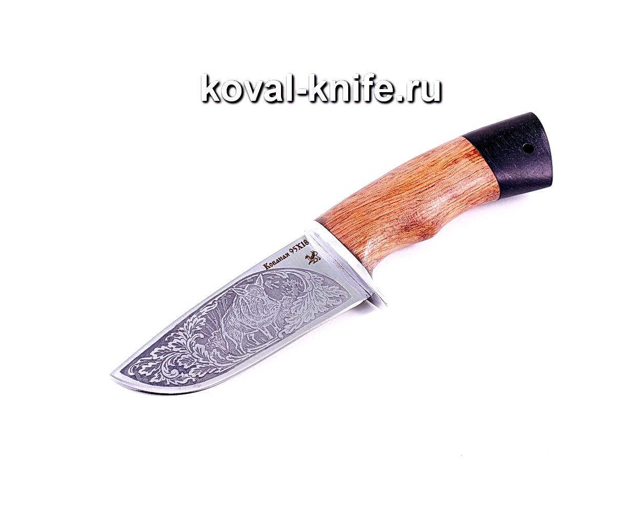 Нож Бобр (Сталь 95Х18), рукоять падук, граб A003