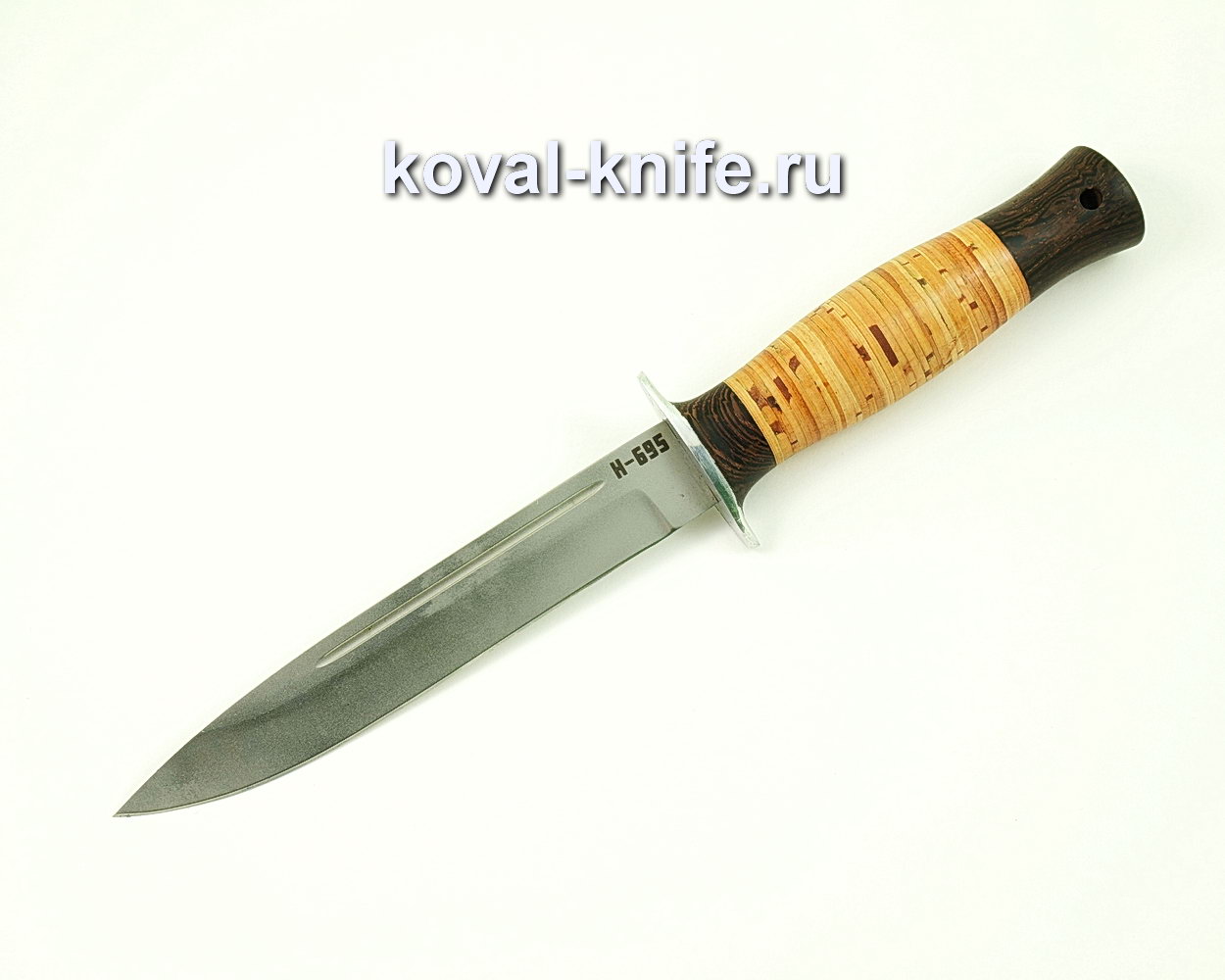 Нож Вишня из нержавеющей стали N695 (рукоять граб, береста) A415