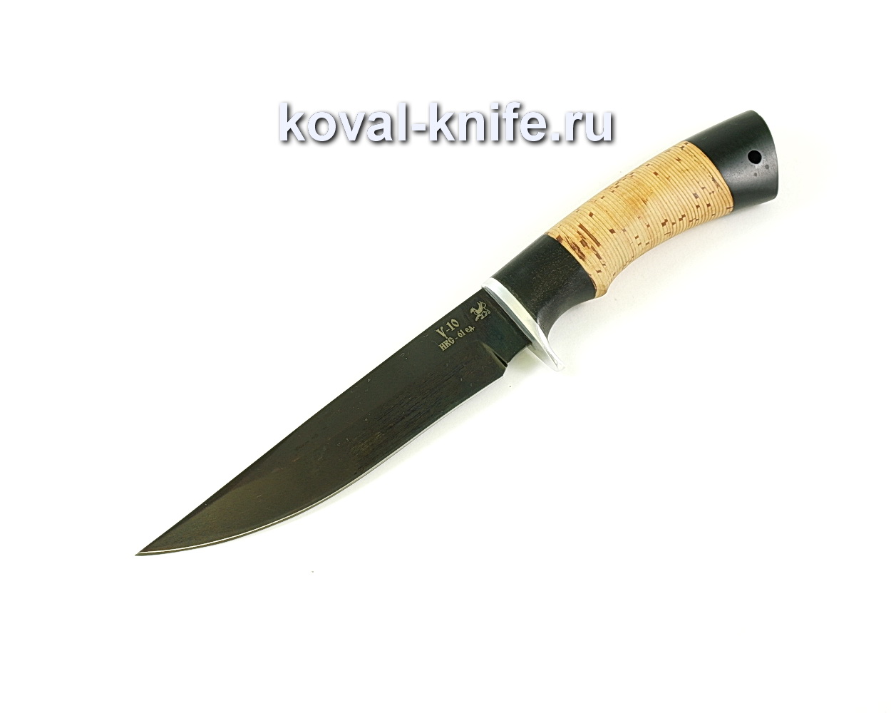 Нож Лис (сталь У10), рукоять граб, береста A076