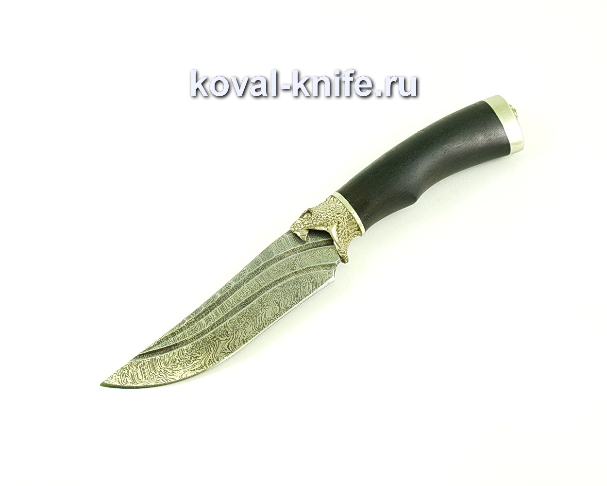 Нож клыч (сталь дамасская), рукоять граб, литье A140