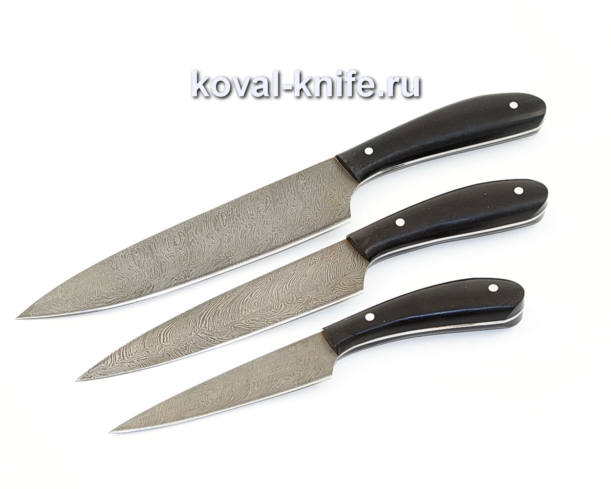 Набор кухонных ножей из дамасской стали 3шт. A517