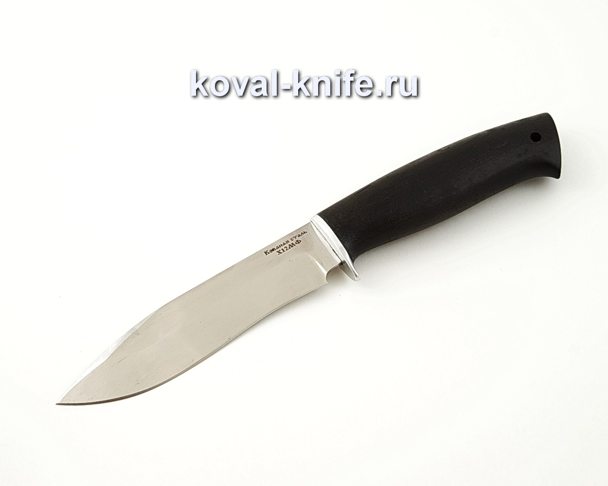 Нож Орлан из кованой стали Х12МФ с рукоятью из черного граба A535