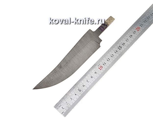 Клинок для охотничьего ножа из дамасской стали d3
