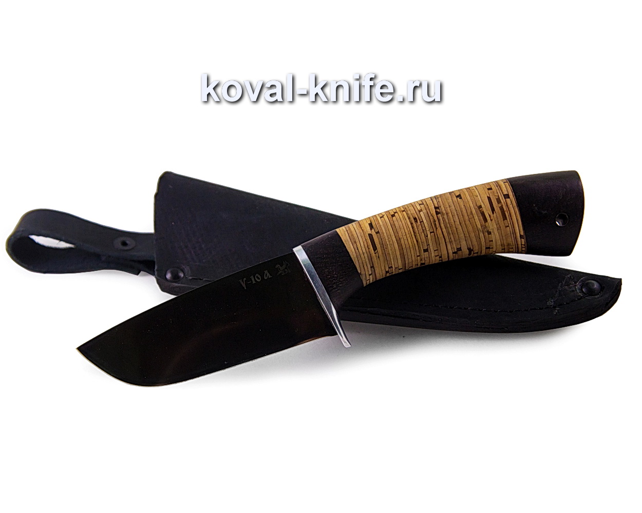 Нож Бобр из стали У10А (рукоять береста) A360