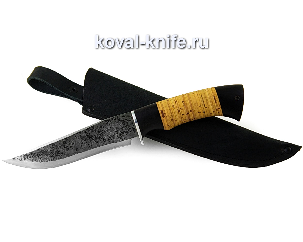 Нож Клыч из кованой стали 9хс (рукоять береста и граб) A371