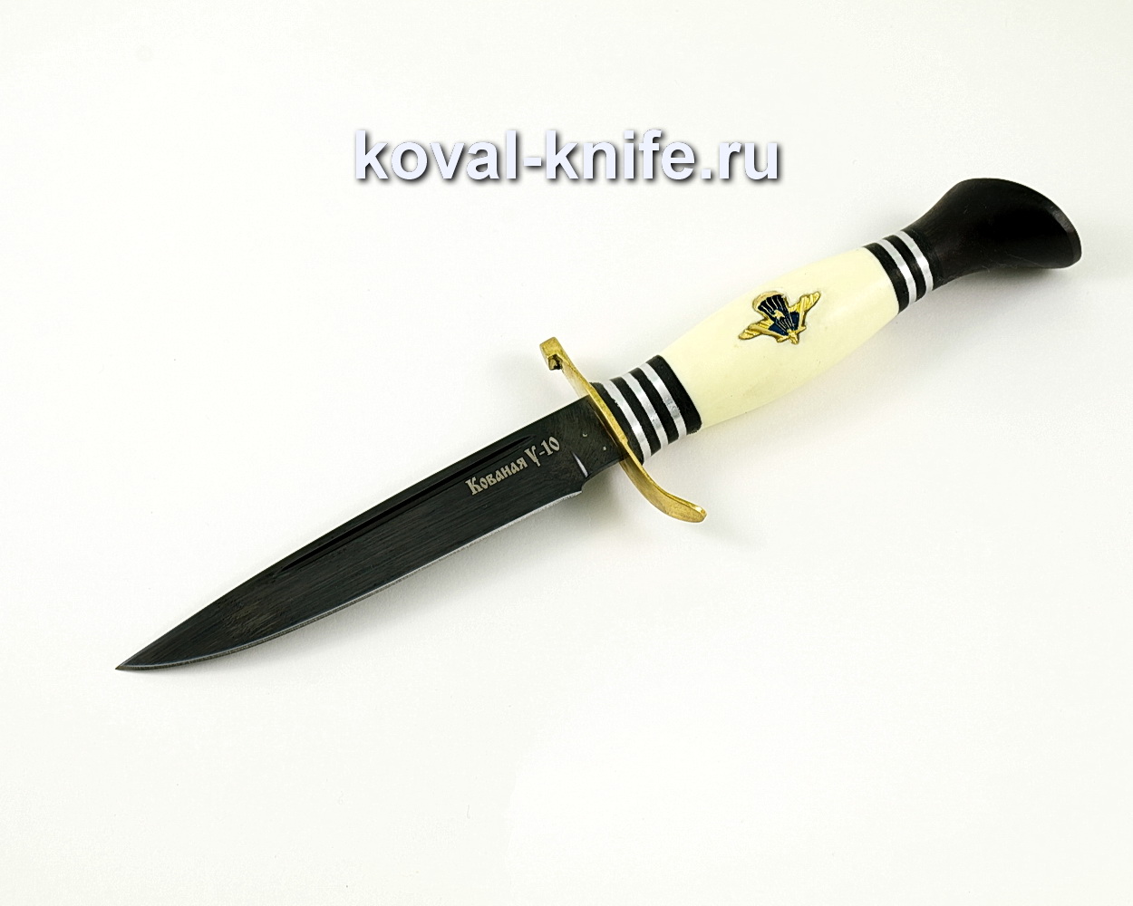 Нож Финка НКВД со знаком ВДВ из кованой стали У10 A385