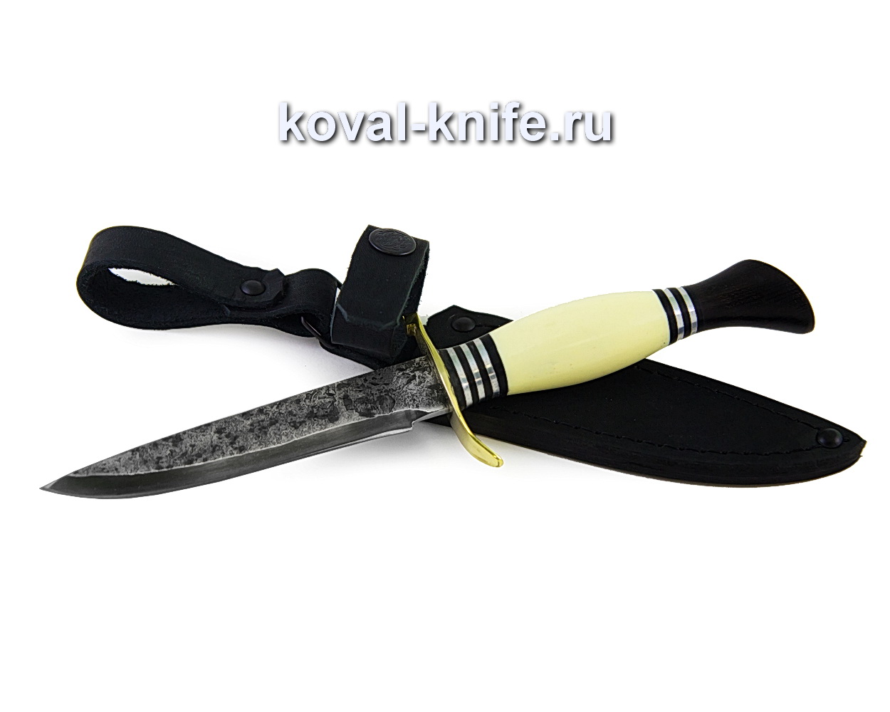 Нож Финка НКВД из кованой стали 9хс (рукоять пластик, граб) A373