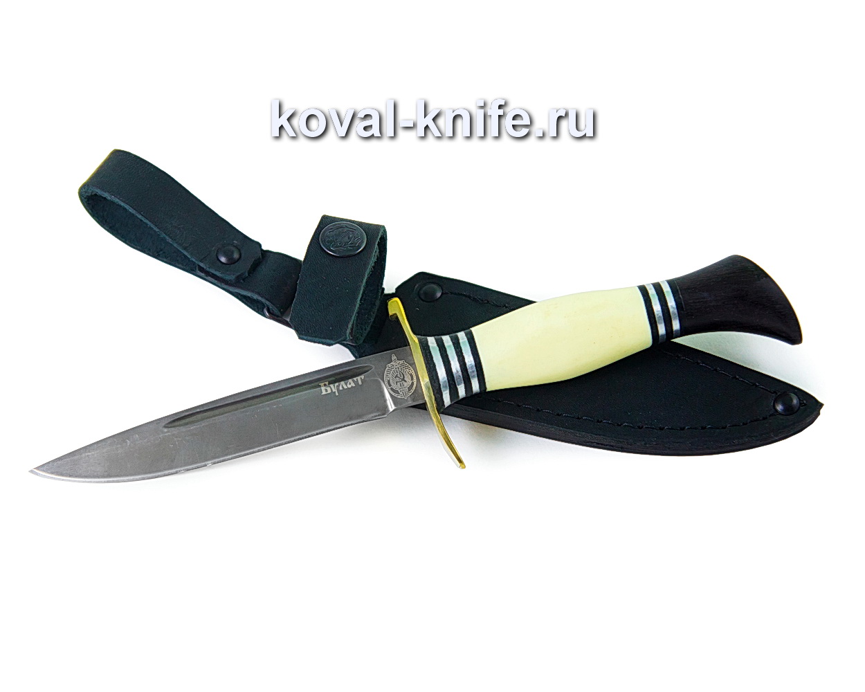 Нож Финка НКВД из булатной стали (рукоять пластик и граб) A381
