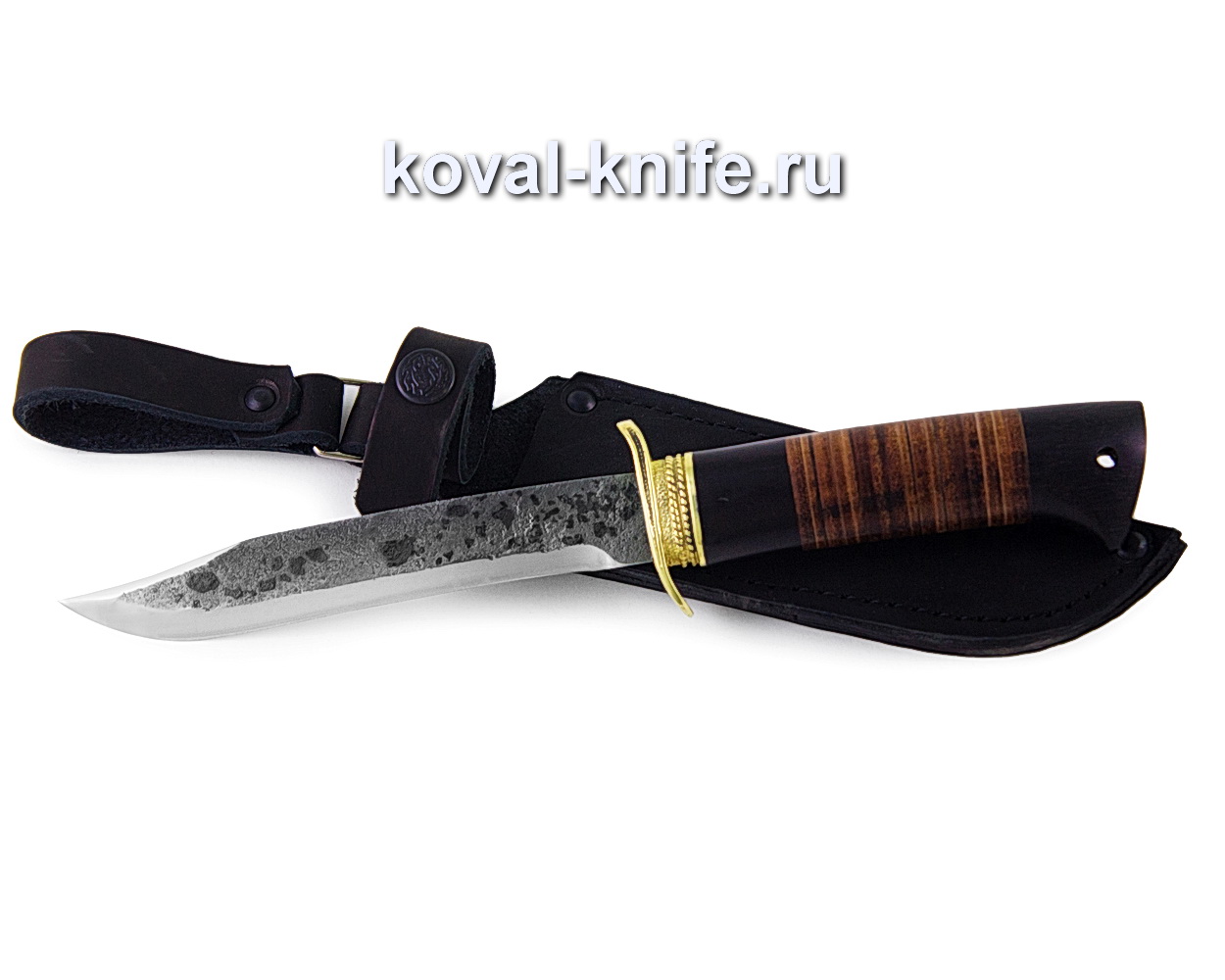 Нож Штрафбат из стали 9хс с рукоятью из кожи (Реплика Ножа НР-40) A374